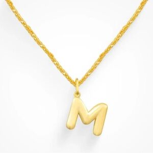 Gold Initial M Necklace